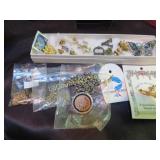 assorted costume jewelry necklaces pins