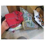 blanket scarfs pillowcases & 2 pillows
