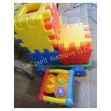 little tikes building cube block cart  & activity