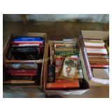 3 boxes assorted books