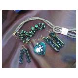 artist made glass pendant earrings necklace