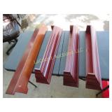 4 wood floating wall shelves