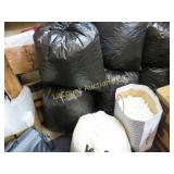 6 black bags packing peanuts plus 2 smaller &