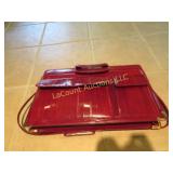 vintage oxblood genuine eel briefcase organizer