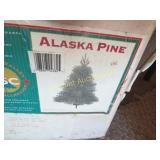 4.5' artificial Christmas tree & lighted garland