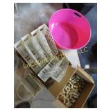 magazine paper holders box of bottle corks pink