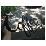 metal coffee bar cut out wall decor