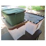 3 nice storage totes bins