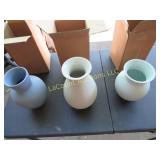 3 Country House vases new in box