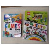 2 Lego books w bricks games book Super Nature