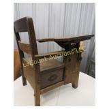 antique small childs school desk w drawer so cute!