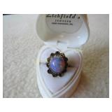 Opal Ring probably sterling silver