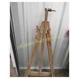 vintage wood orchard picker stand use as decor