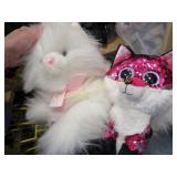 large plush cat & another sequin cat