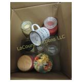 candles in mug jars good condition