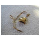 2.9 grams 10K gold heart charm & scrap chain
