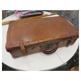 vintage leather suitcase