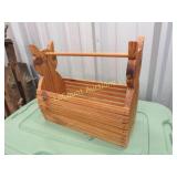 wood cat magazine yarn holder