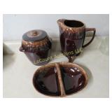 KAthy Kale cookie jar pitcher on stand divided