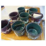 8 sandcarved  mugs Alaska Brecht Studio