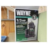 wayne sump pump 1/3hp new in box