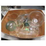 assorted glass bakers pitcher glass ball