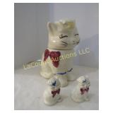 vintage puss n boots cookie jar salt pepper
