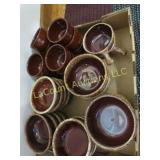 Hull Brown drip glazed bowls