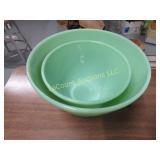 Jadeite fire King mixing bowls
