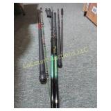 assorted fishing poles telescoping Zebco Crappie