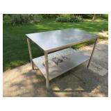 stainless steel table great for fish cleaning deer