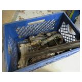 milk crate w shoe cobbler tools