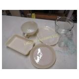 fire king lot batter bowl plates baker