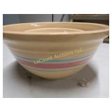 pink blue band stripe mixing bowls