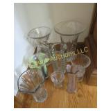 assorted vases glass crystal