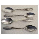 4 sterling silver spoons 33.8 g