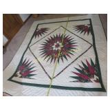 Amish made large handmade quilt   starburst