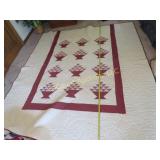 Amish made large handmade quilt   baskets