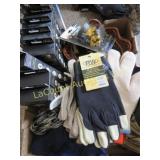 many new gloves copper face protectors head lamp