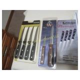 3 sets chicago cuttlery knives steak knives