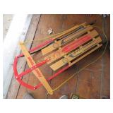 vintage fast track snow sled sleigh