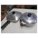 2 Magnalite kettle frying pan w lids 3.5 qt