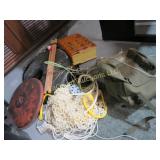 fishing supplies tackle box military bag net