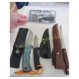 4 hunting fishing knives