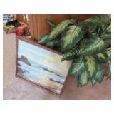 artificial plant & painting