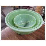 Jadeite fire King nesting bowls