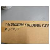 aluminum folding cot unused in box Cabelas