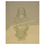 vintage 1979 glass Santa candy container figure