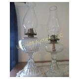 2 vintage oil lamps