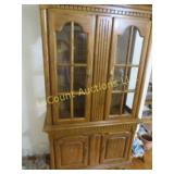lighted display hutch cabinet curio